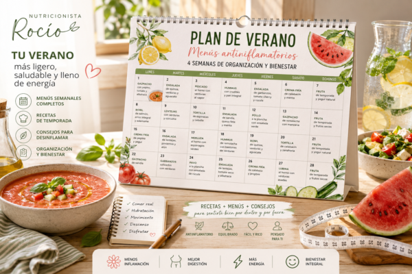Pack de menús saludables de verano de Rocío Cabrera, nutricionista colegiada